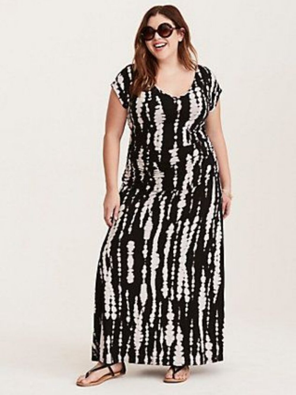 Torrid Black and White Maxi Dress